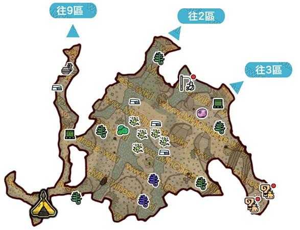 《怪物猎人：世界》古代树森林地图资源点一览