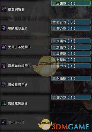 《怪物猎人：世界》PC盾斧剑模式配装一览