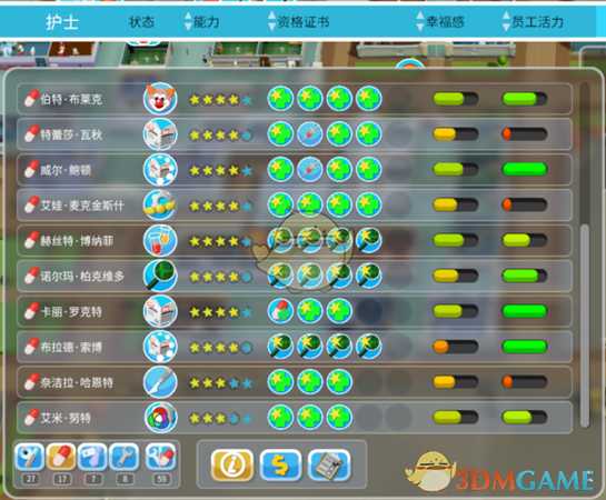 《双点医院》泡芙摩天塔3星通关指南