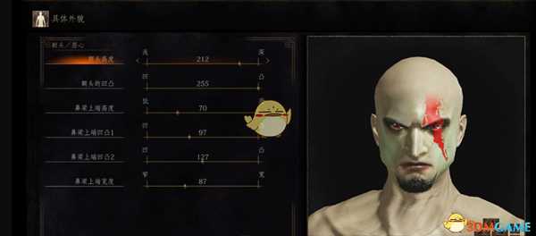 《黑暗之魂3》奎托斯捏脸数据一览