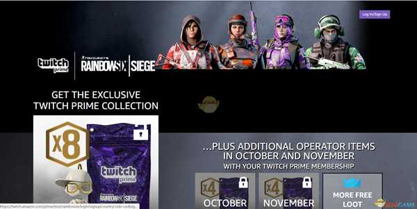 《彩虹六号：围攻》Twitch Prime补充包领取流程