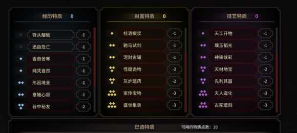 《太吾绘卷》开局天赋选择心得