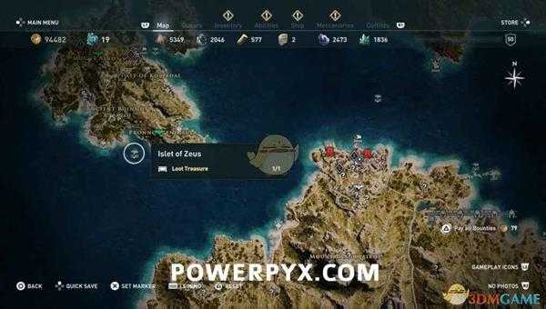 《刺客信条：奥德赛》所有水下宝藏位置一览