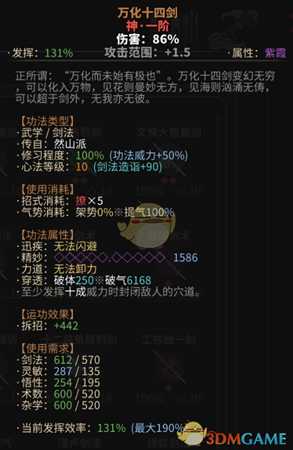 《太吾绘卷》树枝流功法组合攻略