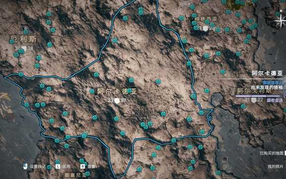 《刺客信条：奥德赛》全奥利哈钢地图位置一览