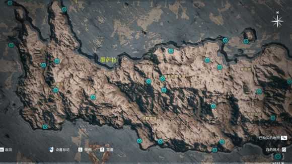 《刺客信条：奥德赛》全奥利哈钢地图位置一览