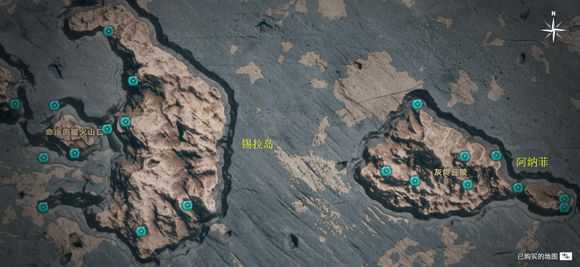 《刺客信条：奥德赛》全奥利哈钢地图位置一览
