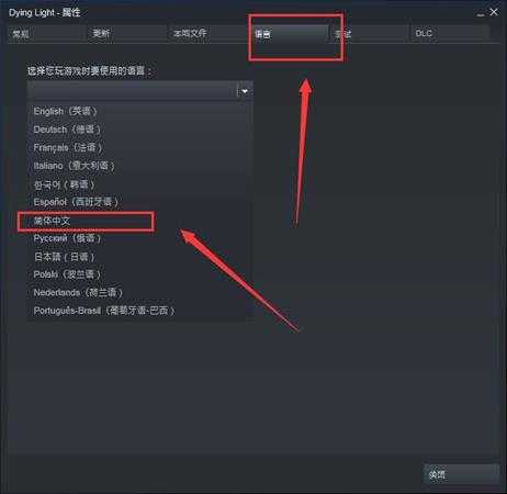消逝的光芒怎么调中文