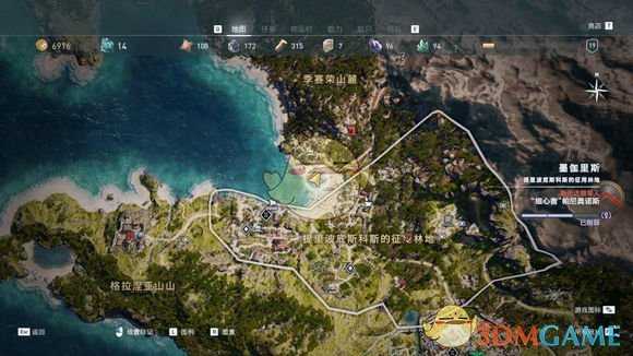 《刺客信条：奥德赛》部分谜题陶片位置一览