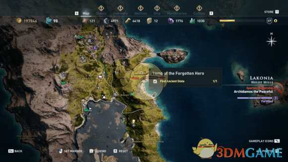 《刺客信条：奥德赛》全古墓位置一览