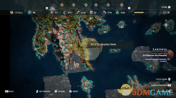 《刺客信条：奥德赛》全古墓位置一览