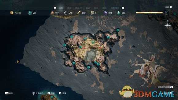 《刺客信条：奥德赛》奥钢石碑传奇宝箱位置分享