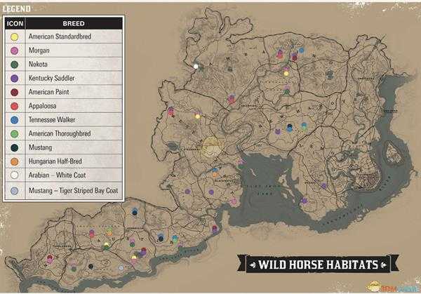 《荒野大镖客2》虎纹野马位置分享