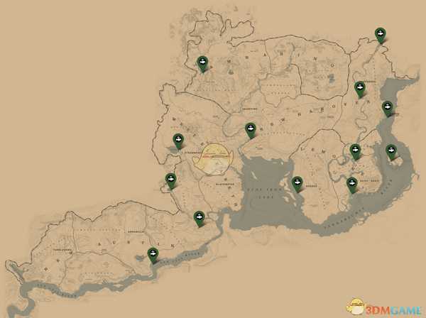 《荒野大镖客2》全传奇鱼垂钓位置一览