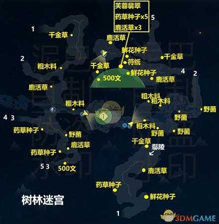 《古剑奇谭3》树林迷宫采集攻略心得