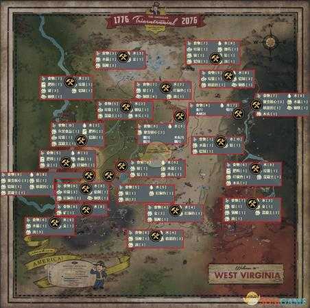 《辐射76》中文全地图索引