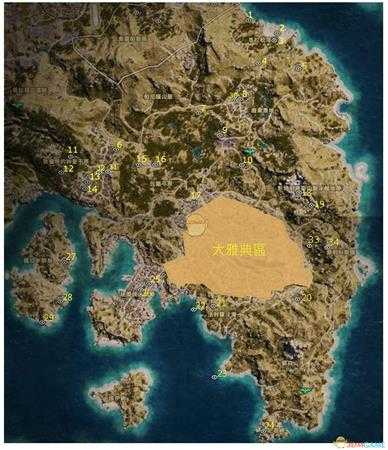 《刺客信条：奥德赛》全历史地点一览