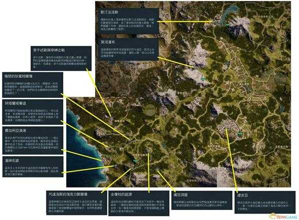 《刺客信条：奥德赛》全历史地点一览