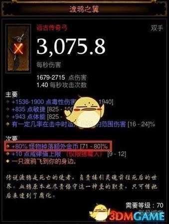 《暗黑破坏神3》金币装一览 速刷金币装备推荐