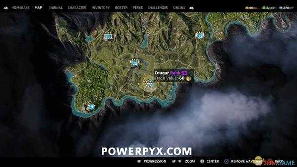 《孤岛惊魂：新曙光》美洲狮狩猎位置指南