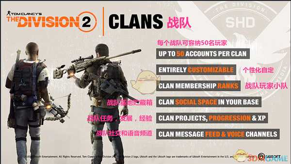 《全境封锁2》战队系统详解