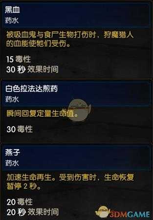 《巫师3》实用小魔药推荐