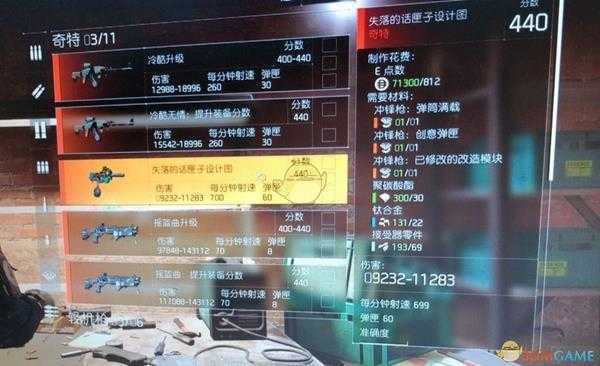 《全境封锁2》奇特冲锋枪话匣子属性天赋数据一览