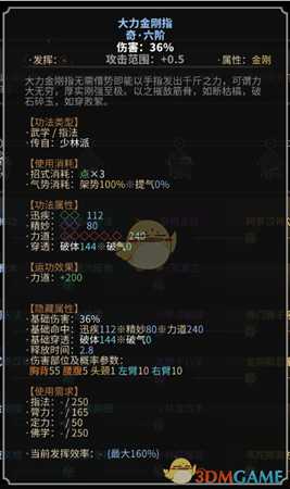 《太吾绘卷》少林派指法一览