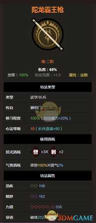 《太吾绘卷》长兵器绝二品之陀龙霸王枪