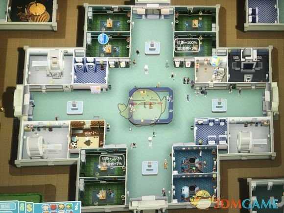 《双点医院》泡芙摩天塔三星布局分享