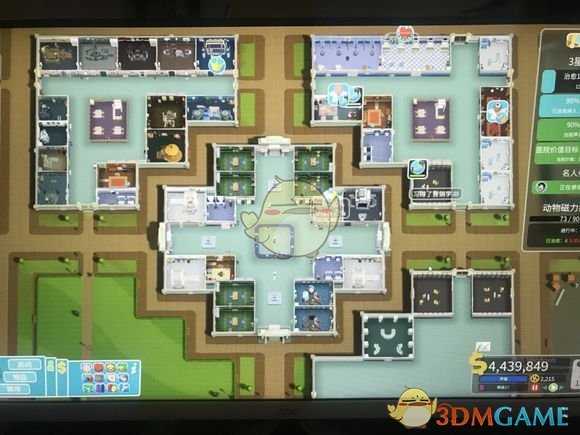 《双点医院》泡芙摩天塔三星布局分享