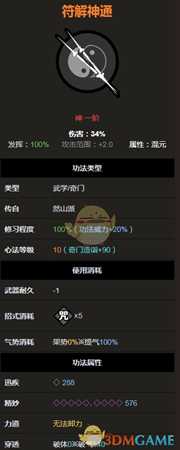《太吾绘卷》奇门神一品之符解神通