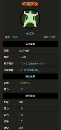 《太吾绘卷》元山派绝技功法-释迦掷象