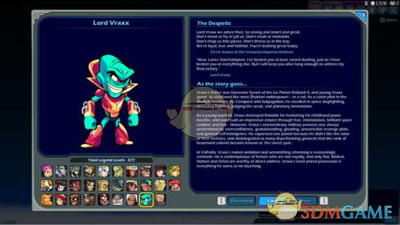 《格斗哈拉》Lord Vraxx背景故事介绍