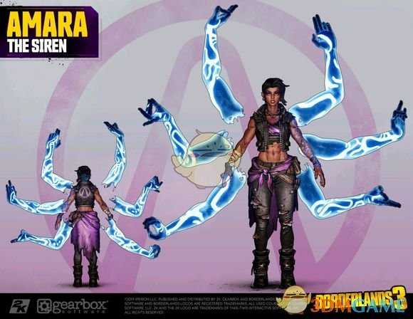 《无主之地3》魔女Amara角色设定图一览