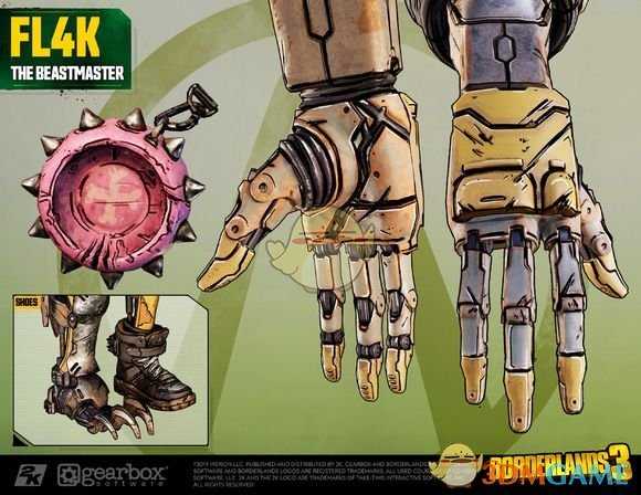 《无主之地3》驯兽师FL4K角色设定图一览