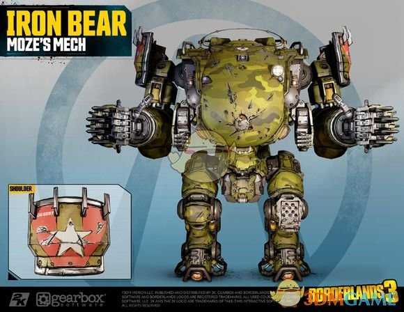 《无主之地3》枪手Moze角色设定图一览