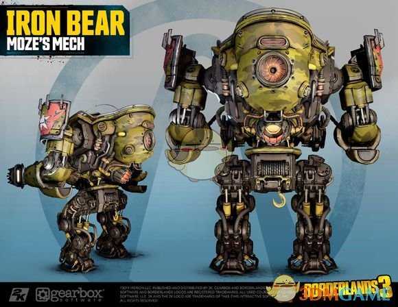 《无主之地3》枪手Moze角色设定图一览