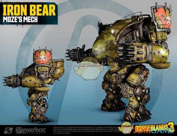 《无主之地3》枪手Moze角色设定图一览