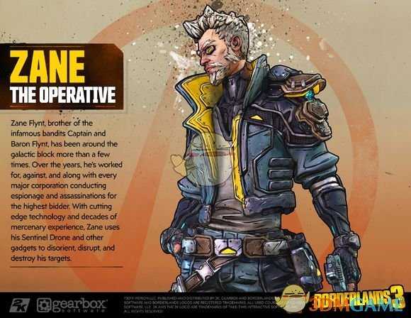 《无主之地3》特工Zane角色设定图一览