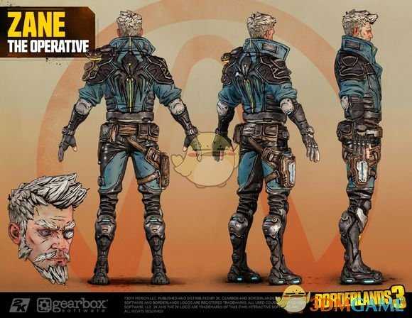 《无主之地3》特工Zane角色设定图一览