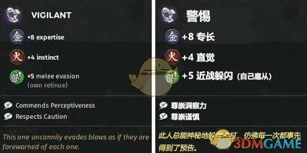 《全面战争：三国》警惕特性效果一览