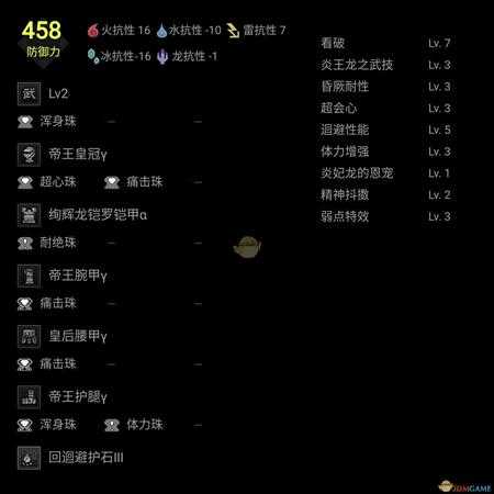 《怪物猎人：世界》帝王γ套装配装指南