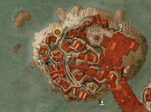 巫师3神殿岛底下通道的位置