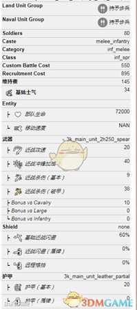 《全面战争：三国》贞义兵属性介绍