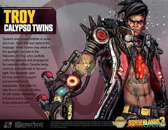 《无主之地3》反派Calypso双胞胎设定一览