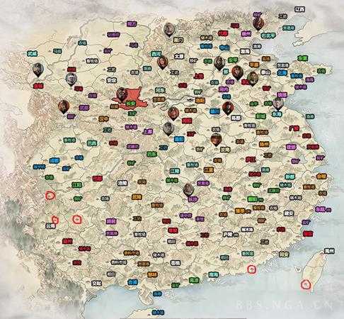 《全面战争：三国》全势力/资源分布图