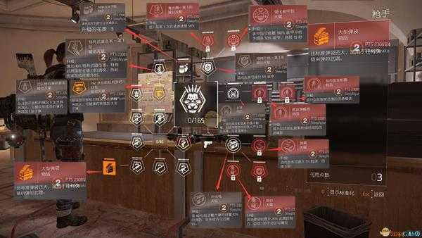 《全境封锁2》“机枪哥”枪手专精树一览表