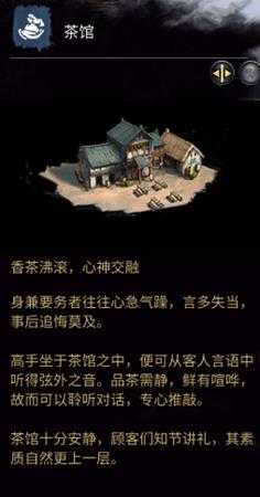 《全面战争：三国》茶馆相关介绍
