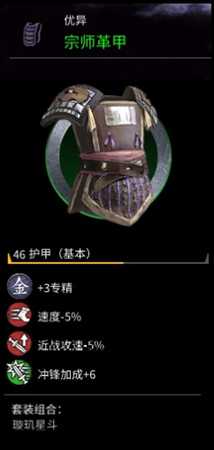 《全面战争：三国》宗师革甲属性一览